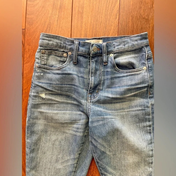 Madewell The High-Rise Slim Crop Boyiean: Knee-Rip Edition blue size 25 - Picture 5 of 16